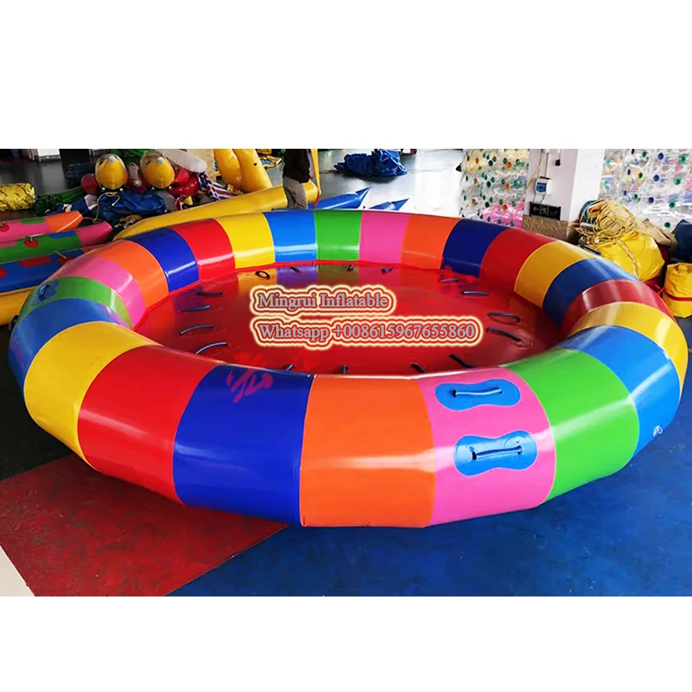 Inflatable Spinning UFO Towable Tube For Water Entertainment Inflatable Water Rotating Disco Boat