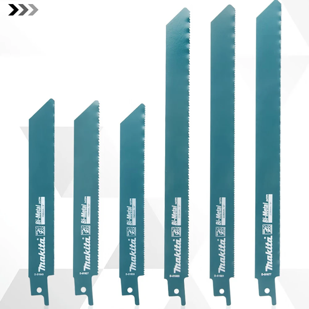 Reciprocating Saw Blades 2pcs Makita Metal Long Lasting Bi-Metal HSS Teeth Bonded to HCS Body for Iron Alloy Steel