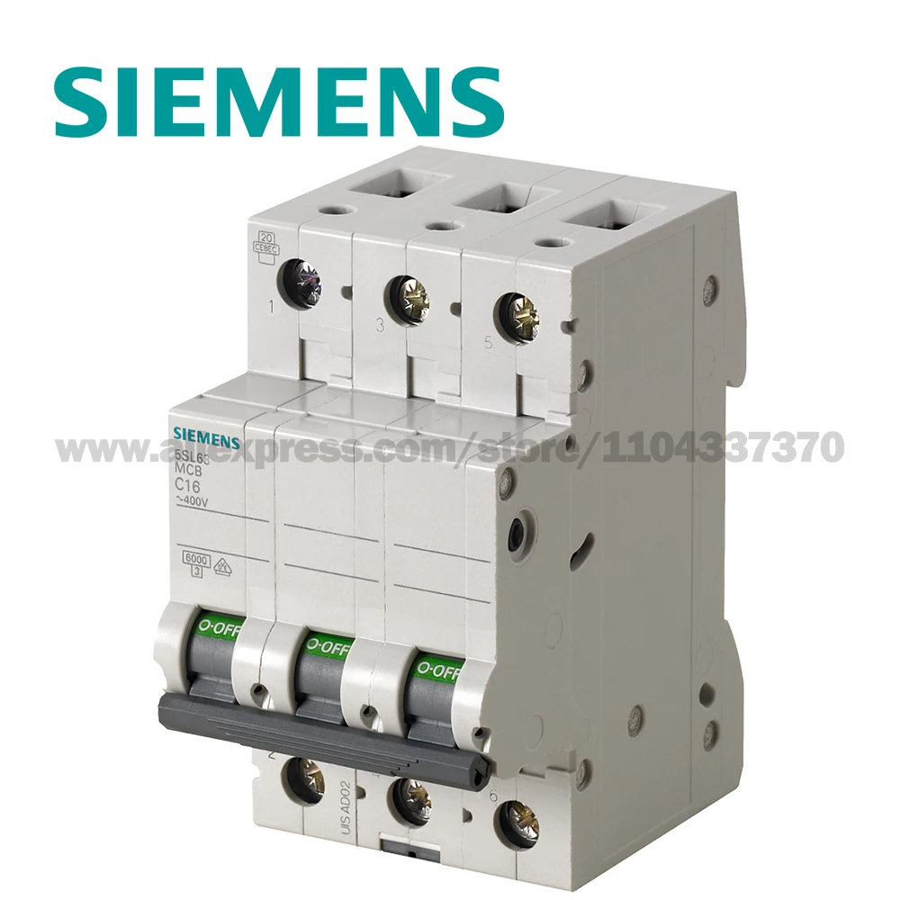 지멘스 미니어처 회로 차단기, 230 V, 400V, 6kA, 5SL6163-7CC 5SL6225 5SL6240 5SL6263 5SL6310 5SL6316 5SL6363-8CC 5SL6532