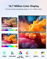 Uperfect 23.8Inch 100HZ Portable Dual Monitor for Laptop Screen Extender 1080P QLED Double Foldable Display for Pc Computer XBox - Image 2