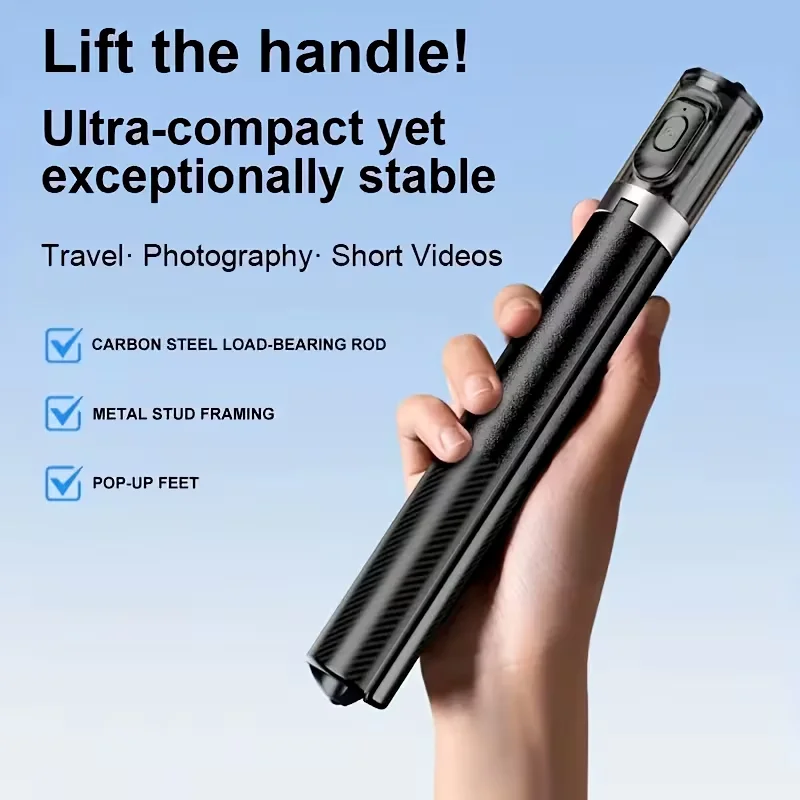 QAML 165cm All-in-one Selfie Stick & Tripod.Features Wireless Remote, Extends 10-18cm For Phone Grip.Portable,_voghion.com