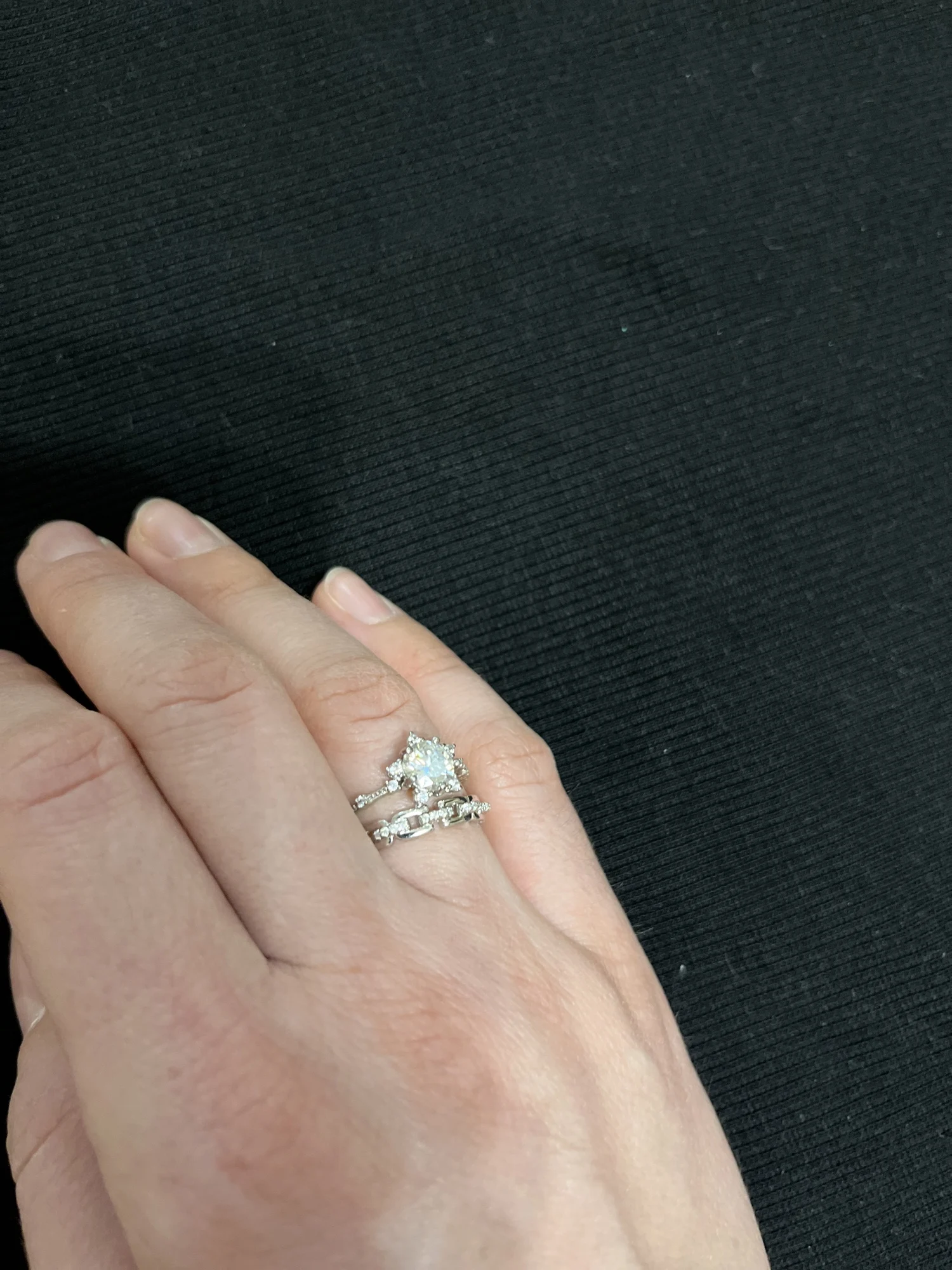 Ädelstensring för kvinnor smycken förlovningsring för bröllop äkta 925 silver roséguld pläterad födelsedagspresent photo review