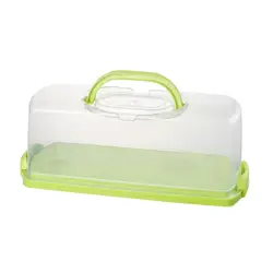 Transparent Butter Dish with Lid - Kitchen Accessories and Cheese Storage Tray (Green)