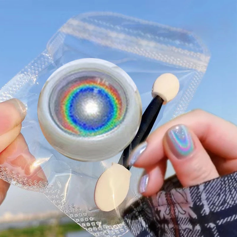 Nail Powder Nail Glitter Nail Pigment 1Jar(0.5g)Rainbow Laser Nail Glitter Powder Mirror Pigment Chrome 6Color Iridescent Holo Dust Nail Gel Polish Supplies Powder