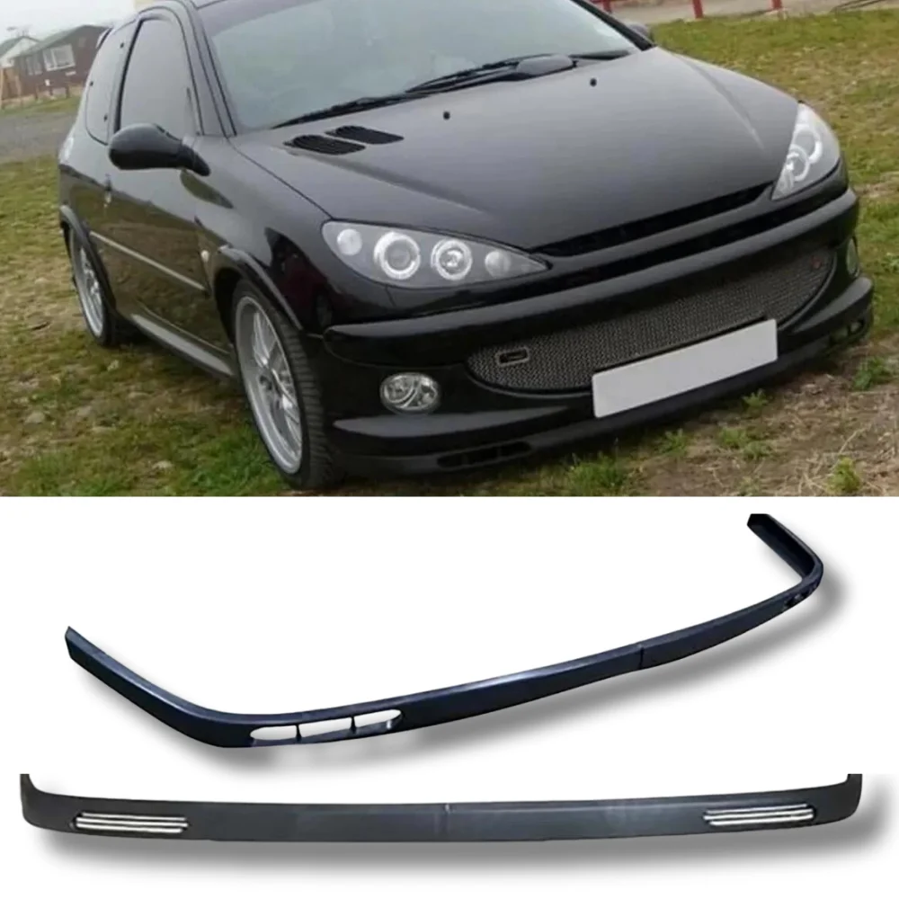 Per Peugeot 206 2 Pezzi Paraurti Anteriore Lip Body Kit Accessori Auto Spoiler Splitter Diffusore Sport Paraurti Tuning Parti Esterne