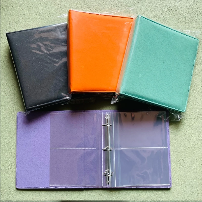 A5PhotocardBinderGlitter3Holes124PocketSleevesClearAcid