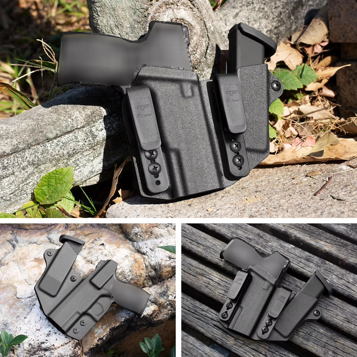 Glock G19、G19X、互換性のあるG17、サイドカーKydex IWBホルスター