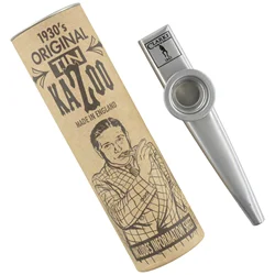 Clarke Tinwhistle: Classic British Tin Kazoo Toy Musical Instrument, Made in UK (Powder Coated Silver)
