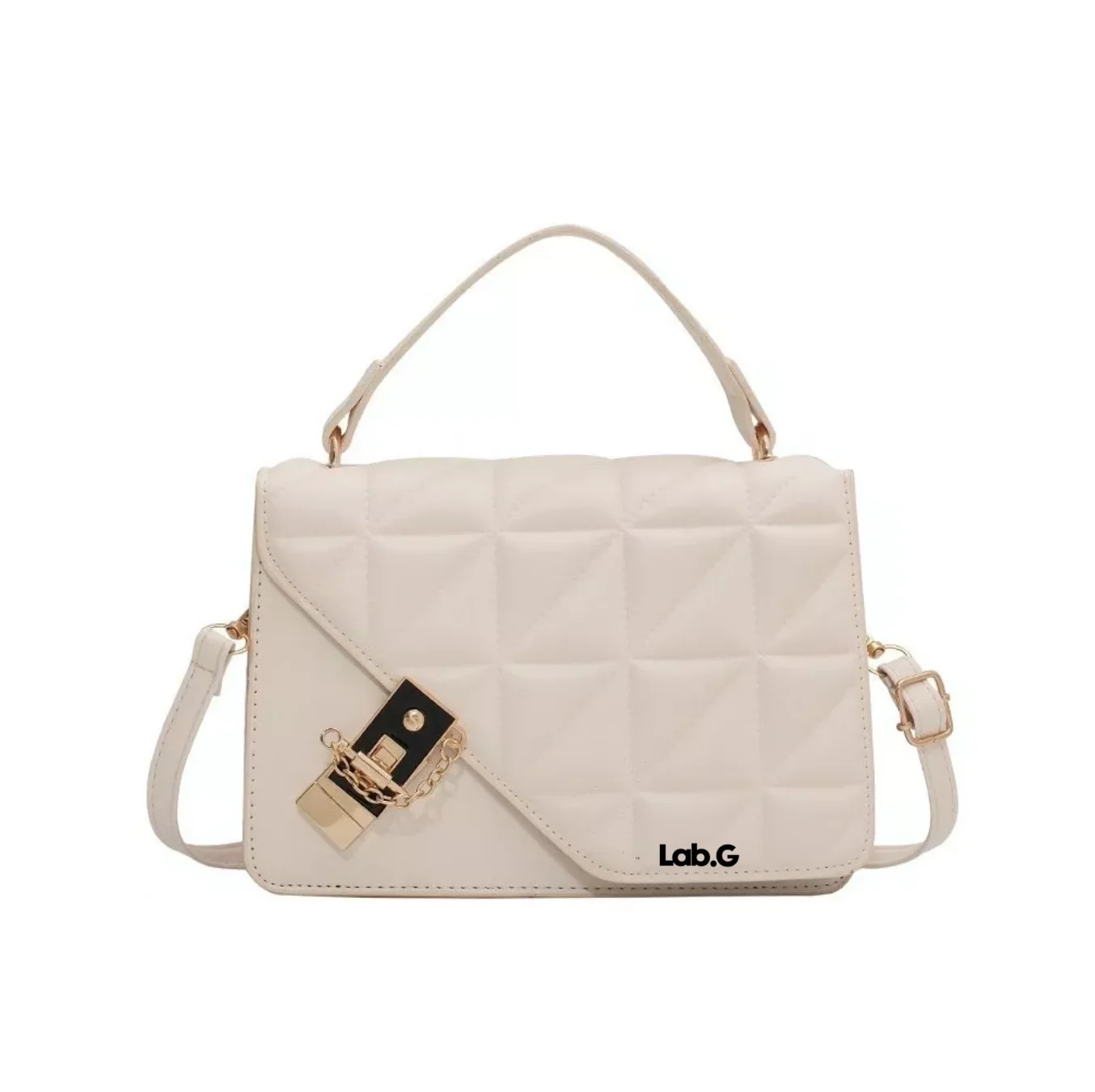Bolso Bandolera De Un Hombro Con Cadena Lab.G De Metal Para Mujer