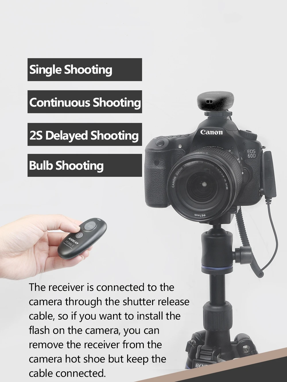Camera Remote Shutter Button Camera Remote Shutter Release AODELAN Wireless Camera Shutter Release Remote Control For Canon Sony Nikon Auto-focus, Single, continuous, delay, bulb shooting