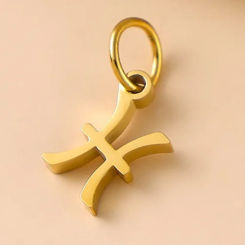Stainless Steel Zodiac Star Pendant Necklace Accessory