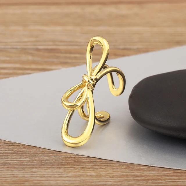 Nidin – bagues ouvertes rétro en forme d'arc romantique, 5 Styles réglables pour femmes et filles, bijoux fantaisie en Zircon brillant, cadeaux d'anniversaire, nouvelle collection