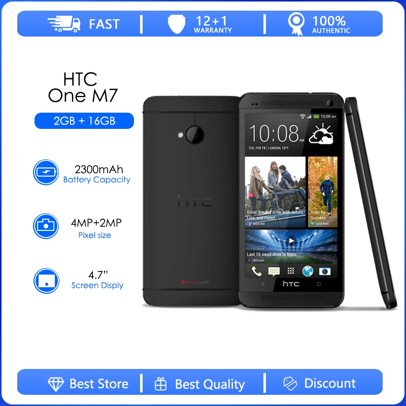 Schatting kennis surfen Htc One M7 Refurbished- Original Mobile Phone One M7 2gb Ram 16gb Rom  Smartphone 4.7 Inch Screen Android 5.0 Quad Core Phone - Mobile Phones -  AliExpress
