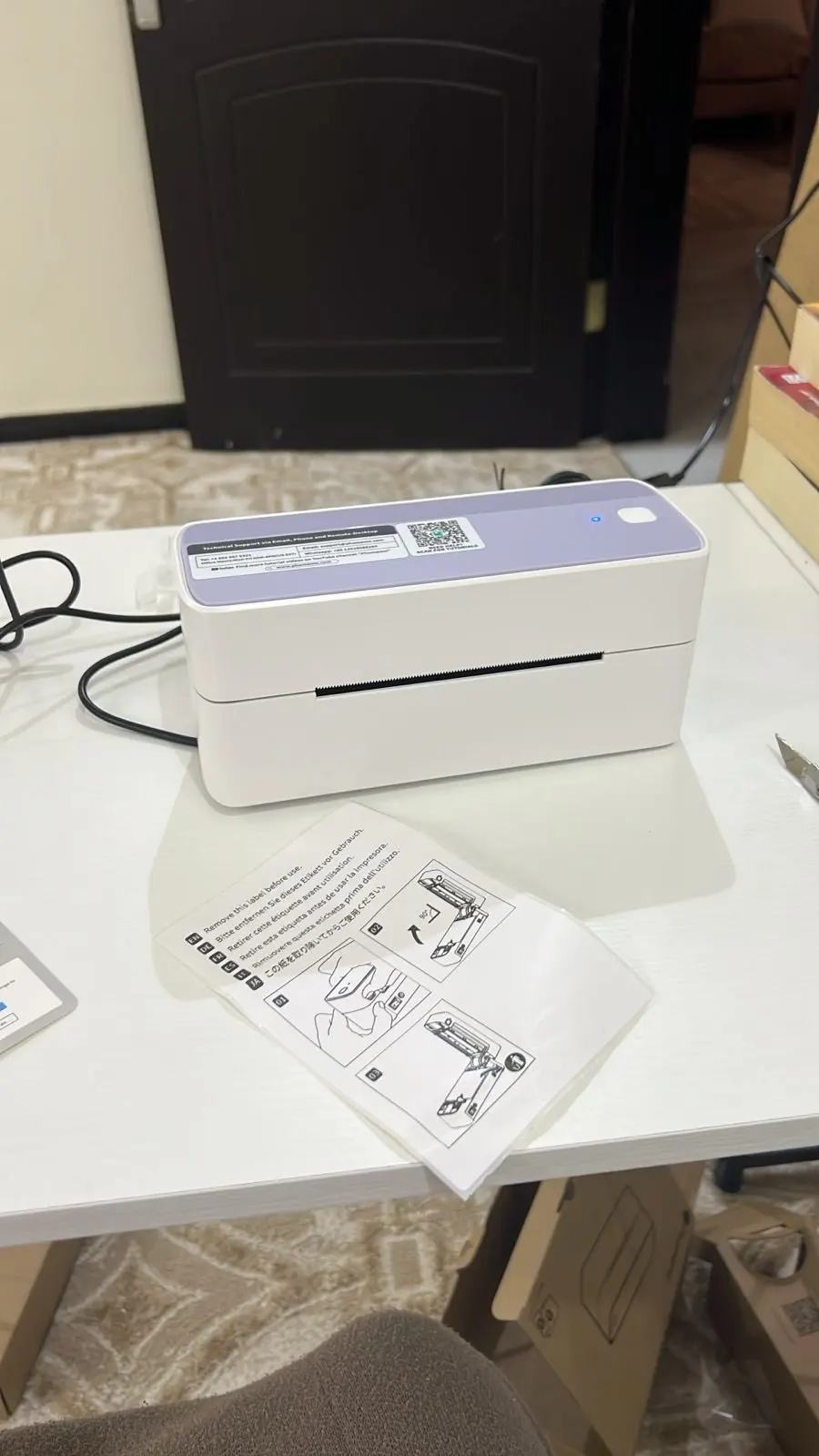 Phomemo 241 طابعة ملصقات حرارية بلوتوث صغيرة لاسلكية 4X6 متوافقة مع iPhone Android