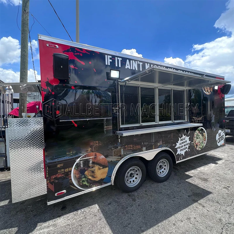 Allbetter Fully Equipped Food Truck for Sale US Concession Trailer Bubble Tea Coffee Vending Cart Food Trailer