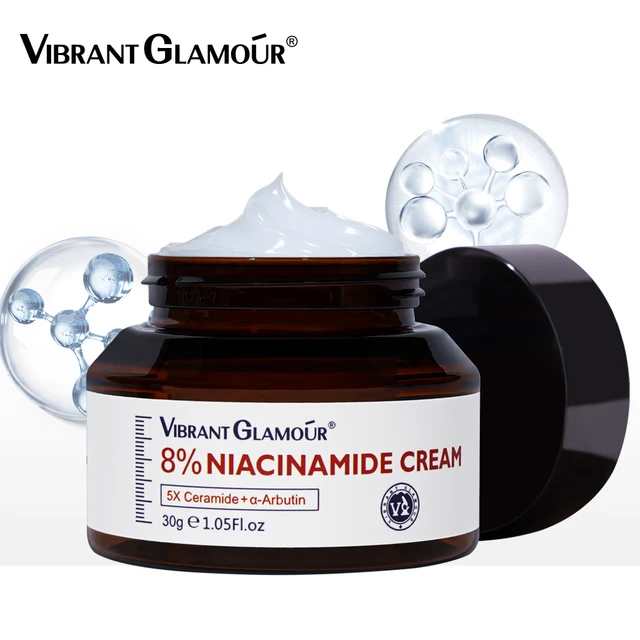 VIBRANT GLAMOUR 8 Royal DSM Niacinamide Cream 5X Ceramides αArbutin Deep Brighten Fade Spots