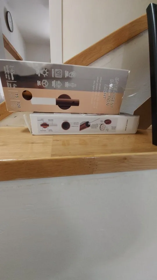 Motion Sensor Rechargeable Wall Light – Wooden LED Night Lamp photo review