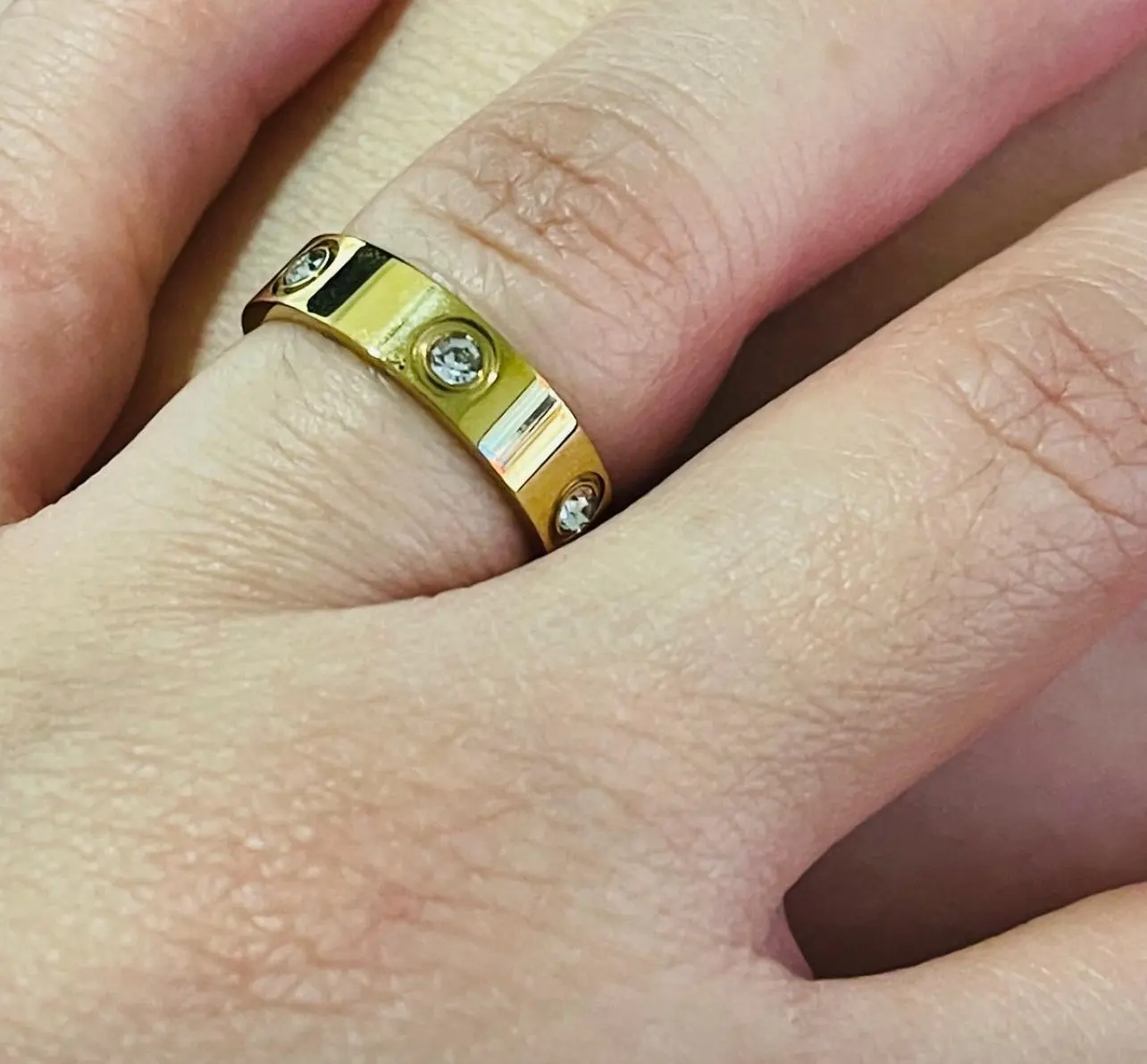 Stainless Steel Rose Gold Color Ring for Women photo review