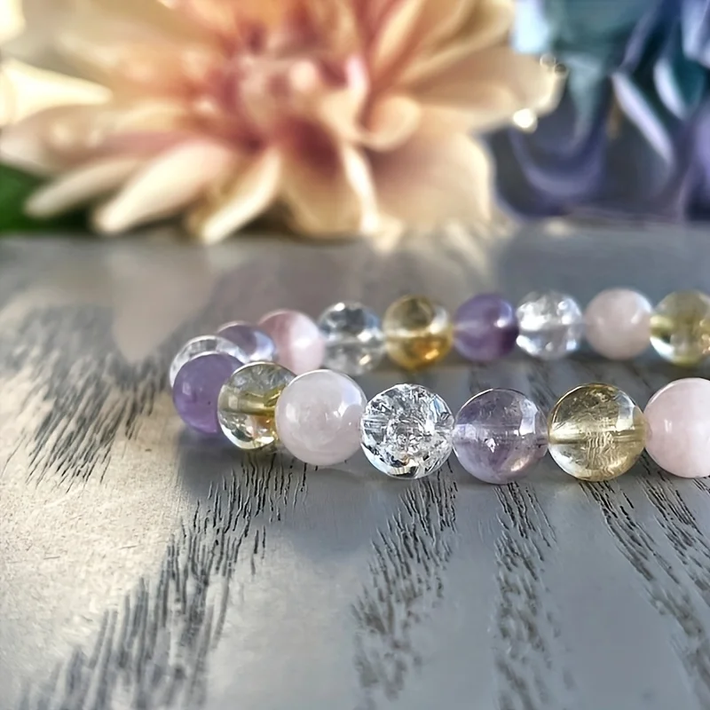 Natural stone crystal bracelet for emotional balance