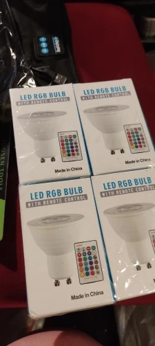 Colorful Illumination 4 PCS GU10 LED Bulb Set with Remote Control photo review