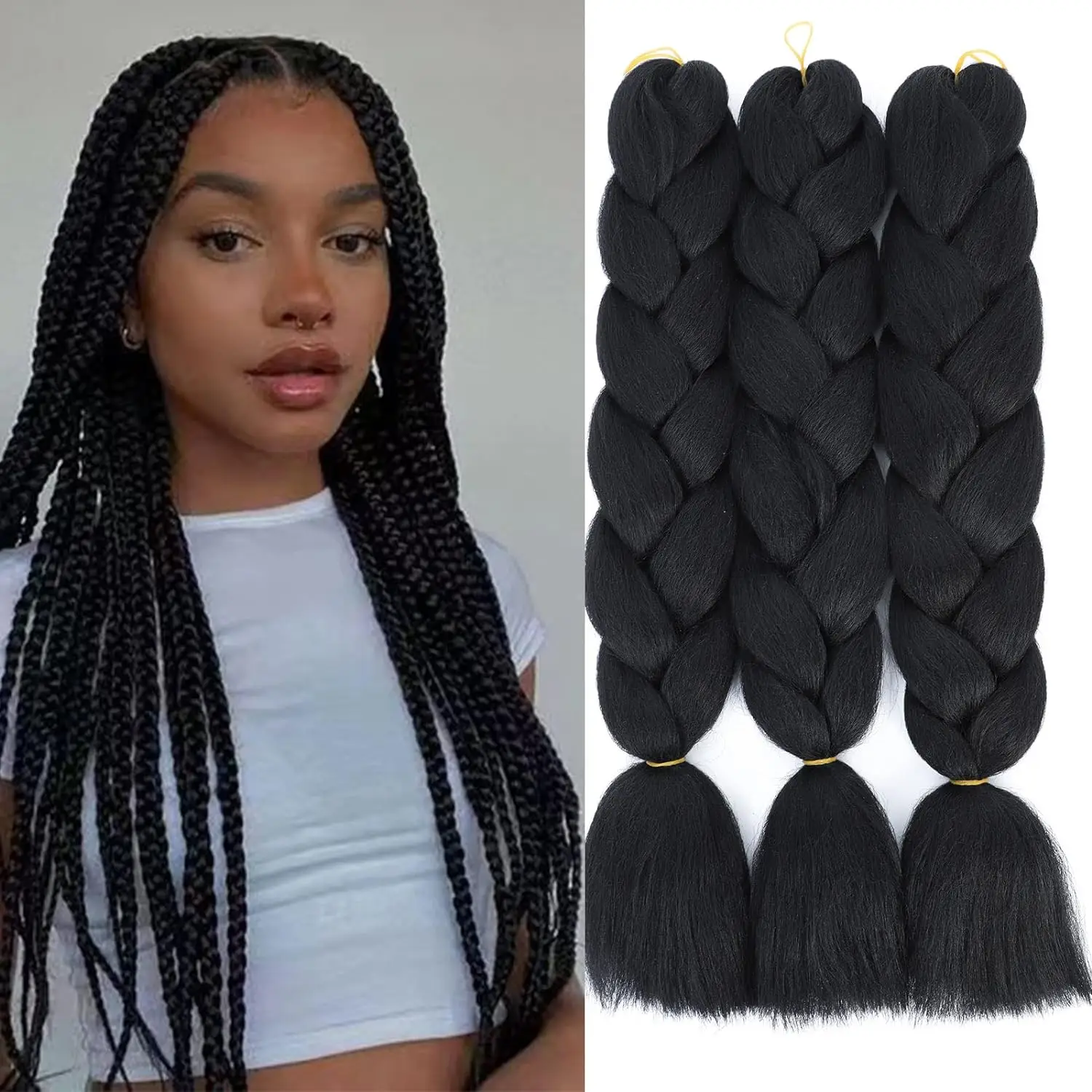 Jumbo Braids Hair Kanekalon Expression Hair for Braids Synthetic Braiding Extensions Rainbow Colorful Twist Extensions hair extensions synthetic braiding hair