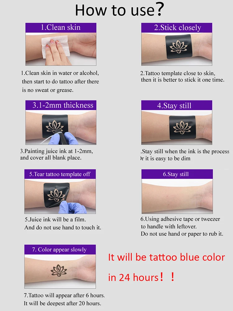 Organic Jagua Paste Juice Henna Temporary Ink Tattoo Body Art Painting Navy Blue Real Lifelike Waterproof 10ml
