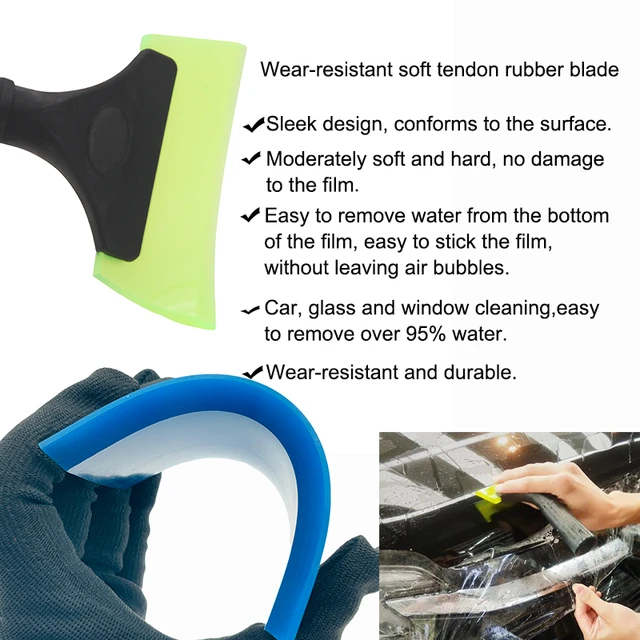 3Pcs PPF Squeegee Car Soft Rubber Scraper Anti-Scratch Film Window Tint  Tools Vinyl Wrap Silicone Squeegee Glass Water Wiper - AliExpress