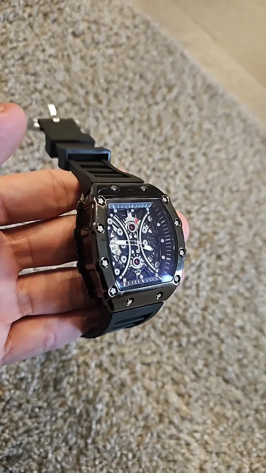 Relógio masculino luz marca de luxo barril vinho dial moda noite brilho relógio esportivo calendário reloj l146 photo review