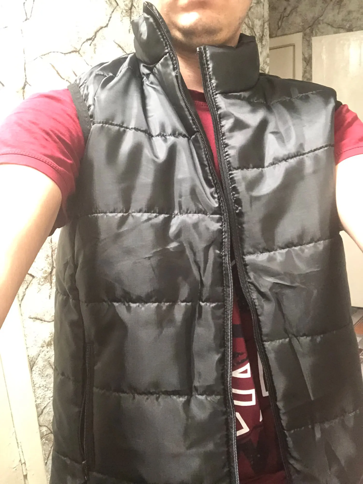 Mens Vest Jacket Warm Sleeveless Jackets Winter Waterproof Zipper Coat Autumn Stand-up Collar Casual Waistcoat Brand Clothing photo review