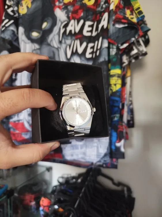 Curren 8452 relógio de quartzo masculino simples moda lazer relógio de negócios preto prateado pulseira de aço inoxidável relógio de pulso para masculino photo review