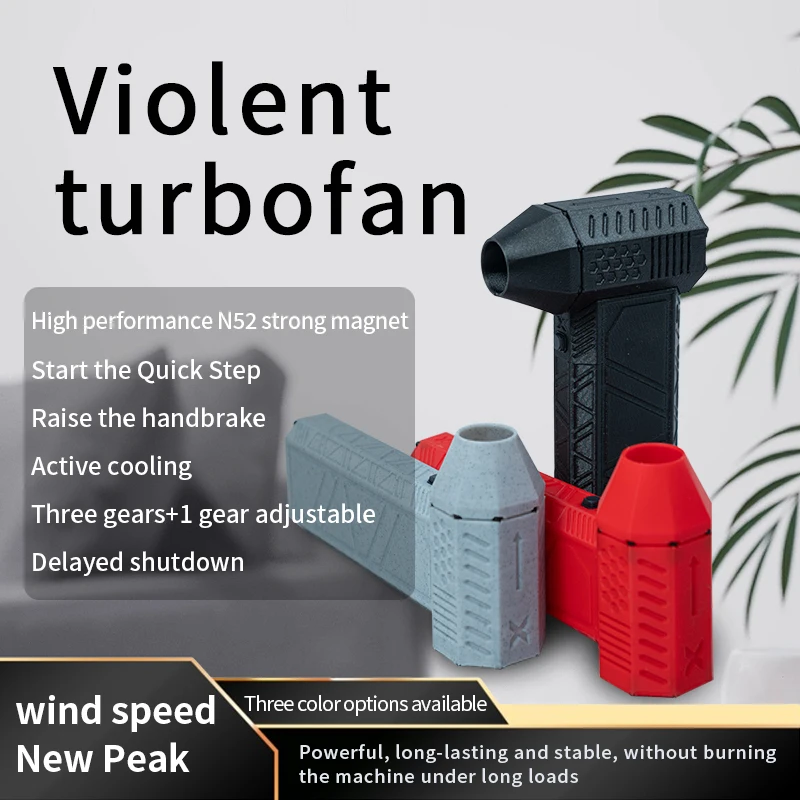 

Portable Violent Air Blower Mini Turbo Jet Fan Handheld Brushless Motor 120,000 RPM Wind Speed 50m/s industrial Duct Fan