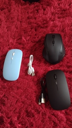 Tablet Phone Computer Bluetooth Wireless Mouse Charging Luminous 2.4G USB Wireless Mouse Portable Mouse photo review