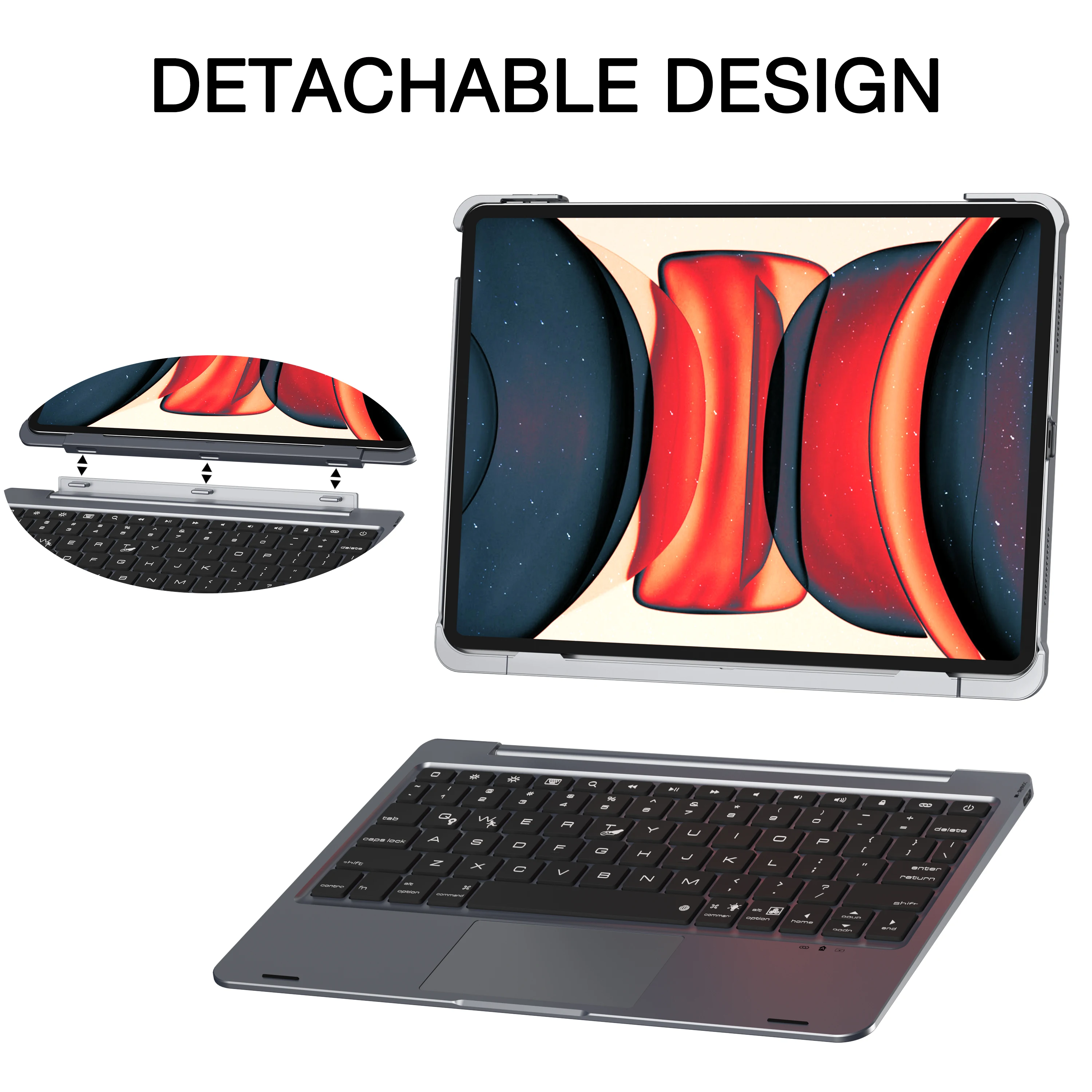 DOQO съемный чехол для iPad с клавиатурой с трекпадом для iPad Pro 11 ...