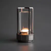 Type-C Cordless Table Lamp Retro Bar Metal Lamps Rechargeable Touch Dimming Night Light Restaurant Bedroom Home Outdoor Decor 1