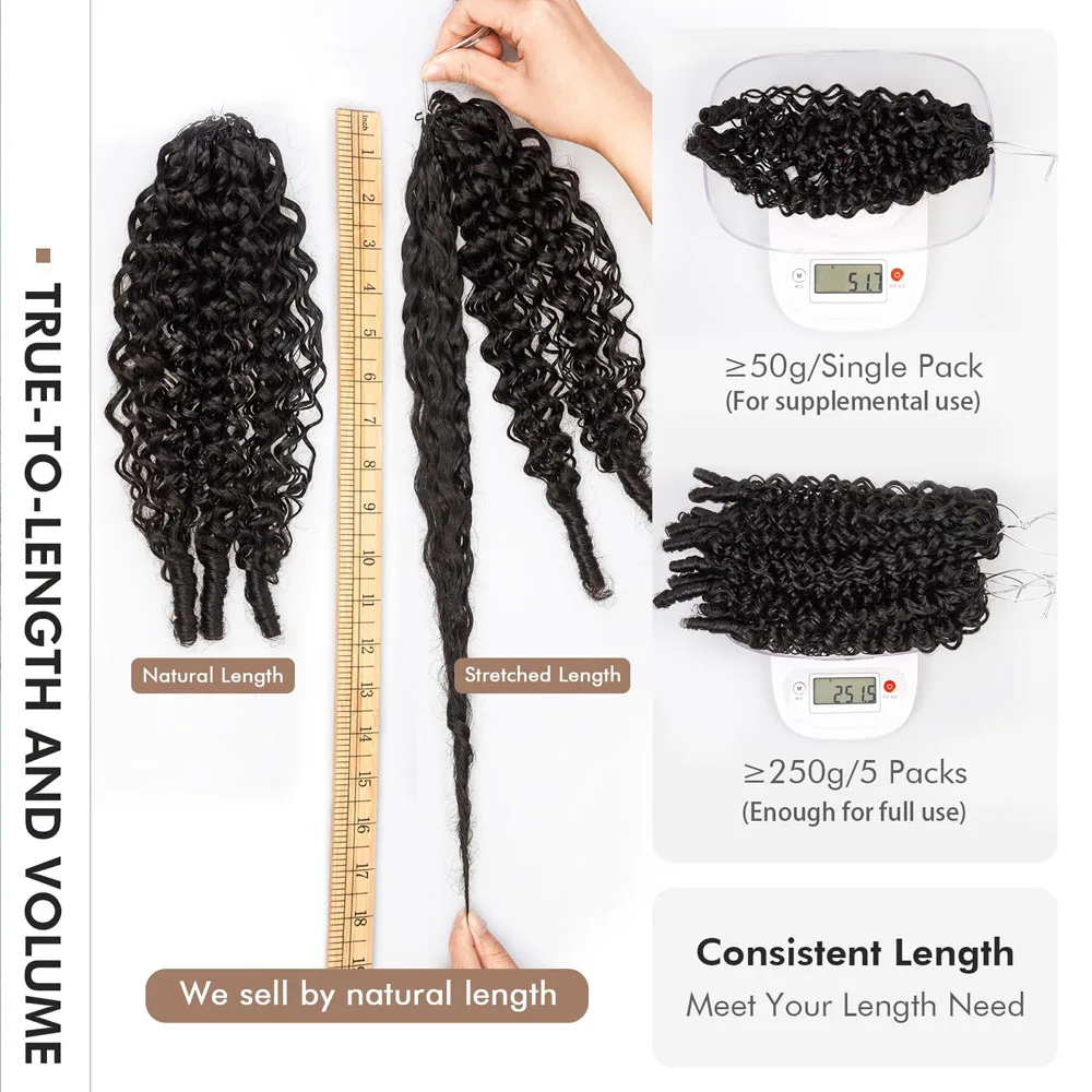 Burmese Curly Braids Boho Miracle Knots Crochet Human Hair 100% Human Hair Extension Feathered Human Crochet Hair For Braiding 6