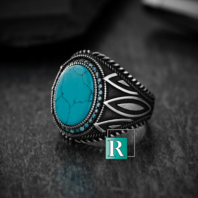 Beautiful Rectangular Turquoise Stone Ring Real Feroza Stone Jewelry  Handmade Jewellery Zodiac Birthstone Gift for Him Valentine Day Gifts - Etsy