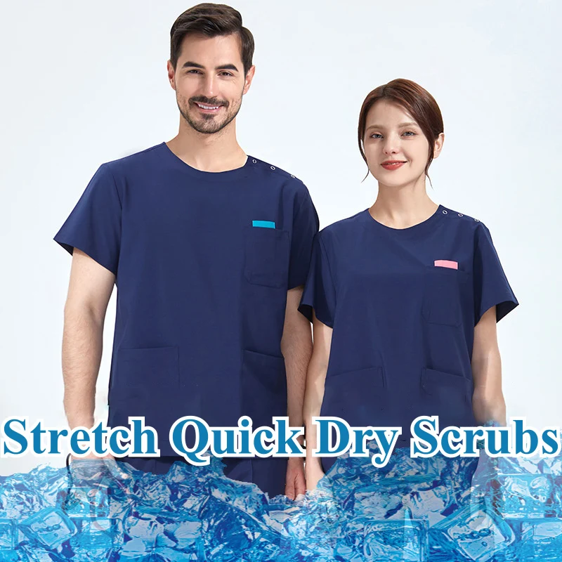 

UltraAir™ Quick-Dry Stretch Medical Uniform Scrub Set Doctor Nurse Workwear Moisture-Wicking Durable Veterinary Outfits S02-01