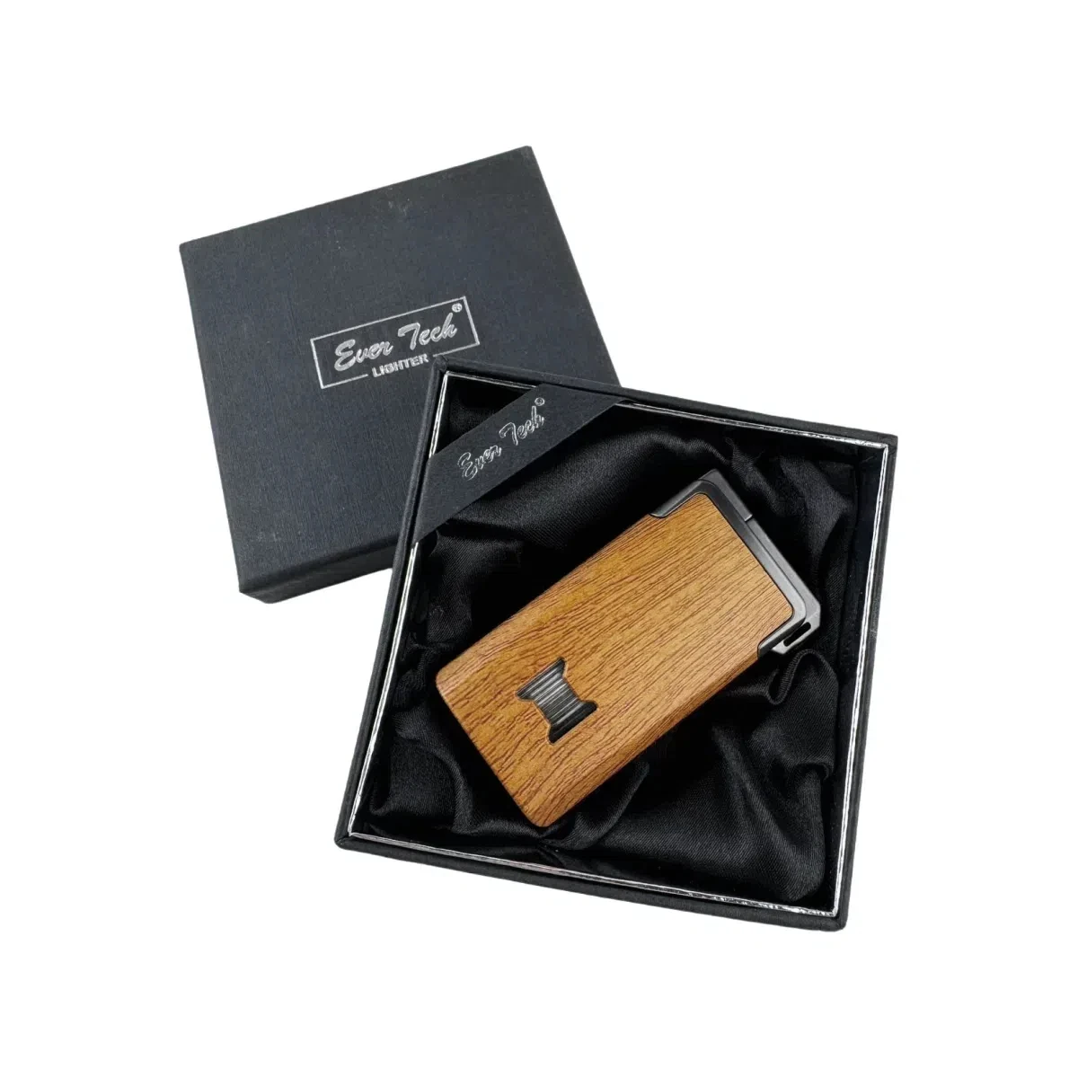 Windproof Dual-Flame Refillable Butane Torch Lighter Adjustable Jet Wood Grain Design Cigarette Accessory Man Dad gift