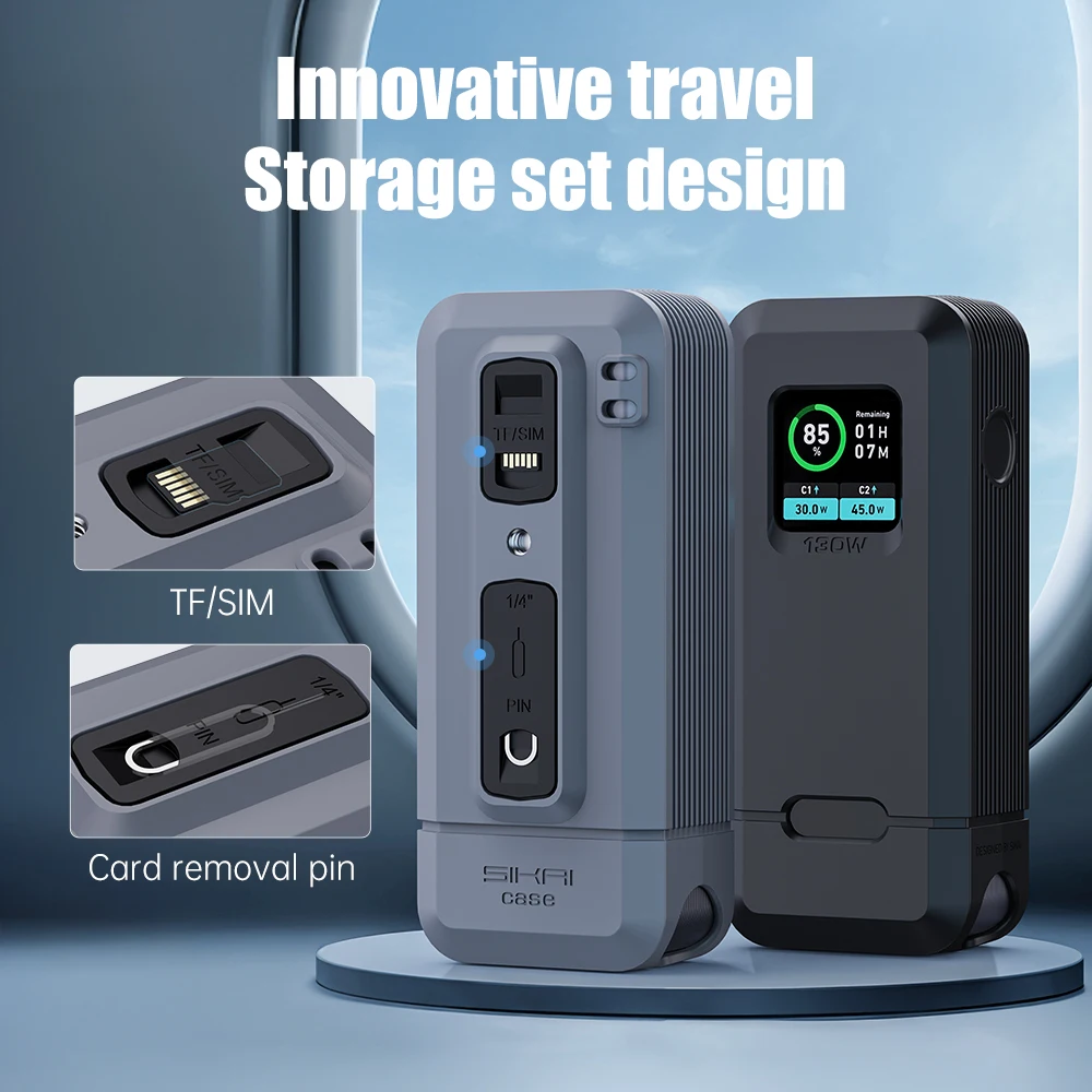 Silicone Case for Anker Prime 12,000 mAh 130W Power Bank TF/SIM card PIN storage Carrying Travel Case Storage Bag Accessories power bank case
