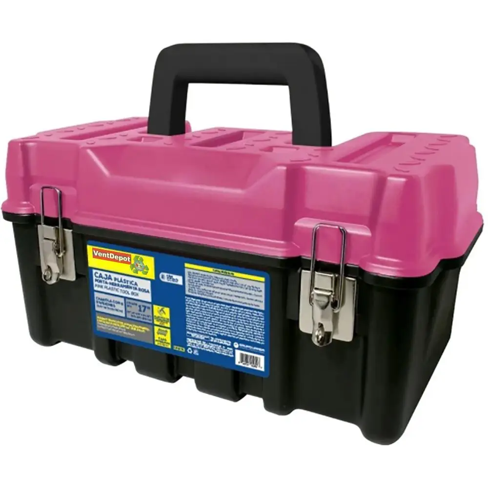 Caja de plástico resistente, MXPKX-001, 1Pza, 1 Charola, 6 Divisiones, 17" Base, 8.5" Altura, 9.5" Ancho, Plástico.