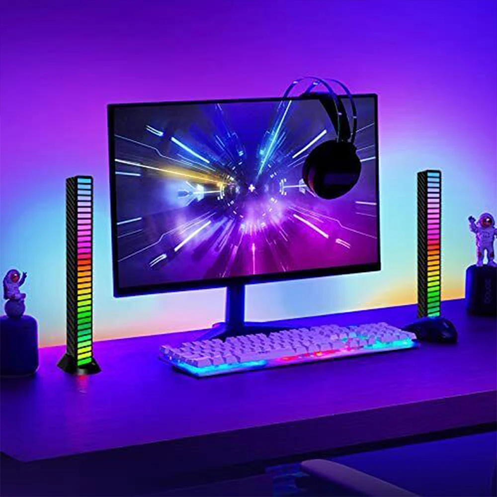 Barre Lumineuse Led Rgb, Contrôle Du Son Et De La Musique, Éclairage  D'ambiance, Veilleuse Pour Voiture, Télévision, Jeu Sur Ordinateur De  Bureau - Lumières De Nuit - AliExpress