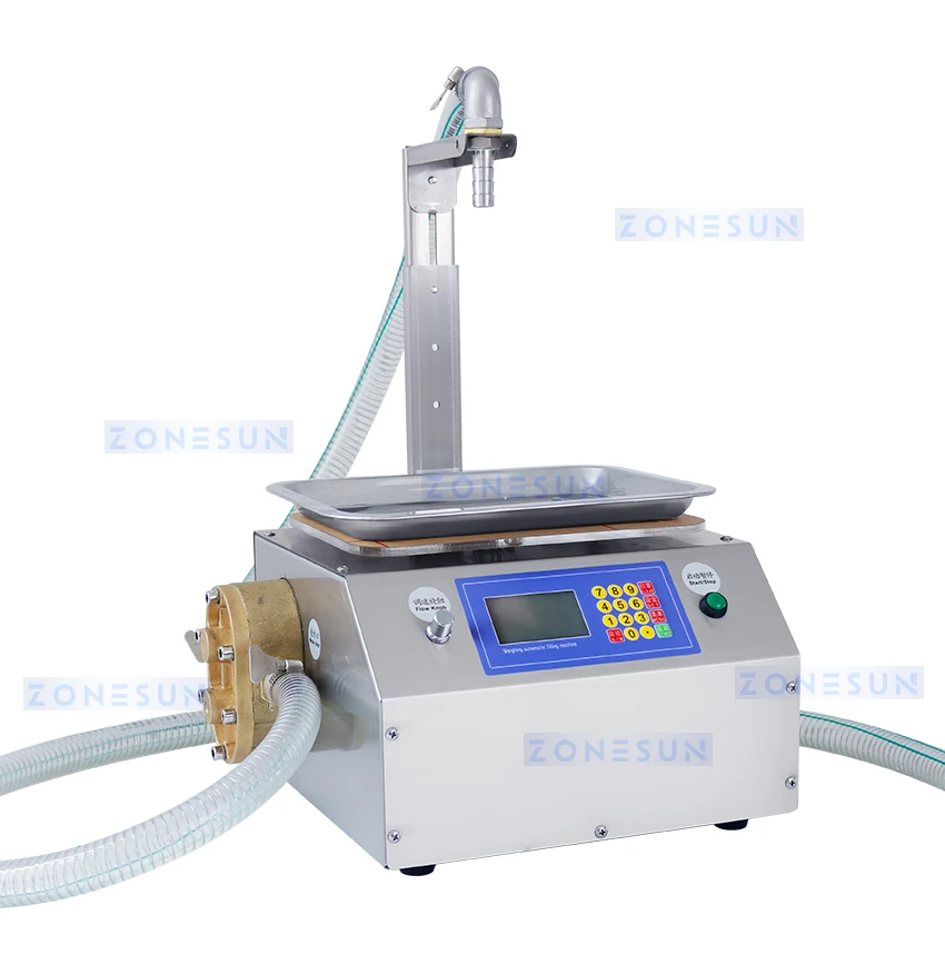 ZONESUN ZS-GPGT1C Gear Pump Semi-Automatic Honey Weighing And Filling Machine