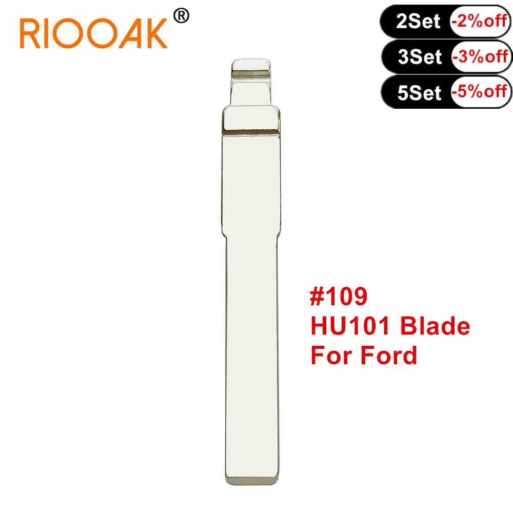 10 Pz #109 Flip Key Sostituzione Remote Car Blank Uncut Key Hu101 Blade Per Ford Focus Mondeo Fusion Fiesta Galaxy