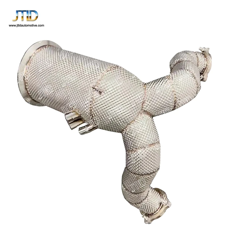 

JTLD High Performance Stainless Steel Catless Exhaust Downpipe For Porsche CAYENNE Exhaust System Hybrid with OPF