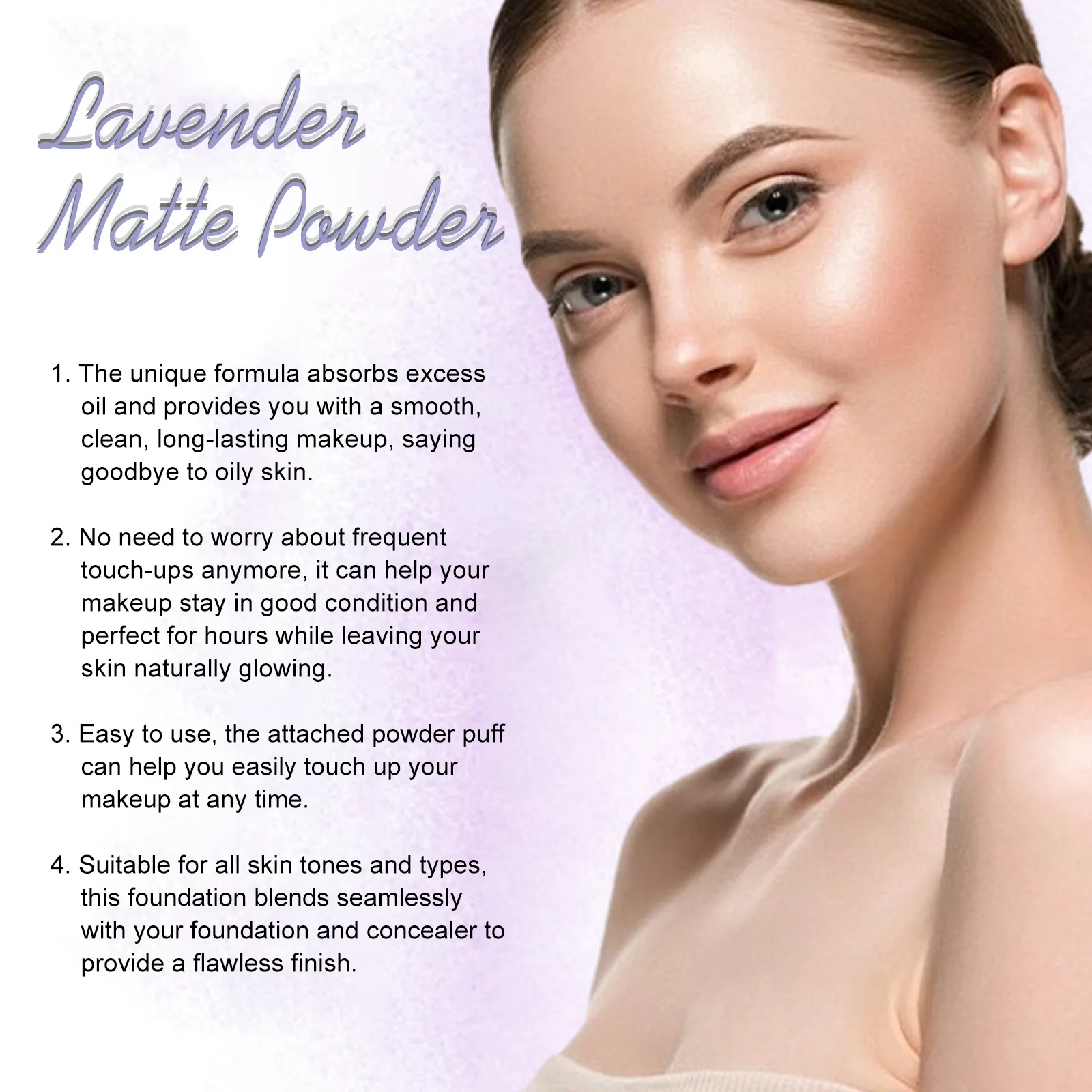 Setting Powder Loose Powder Face Powder Makeup Foundation Powder with Puff