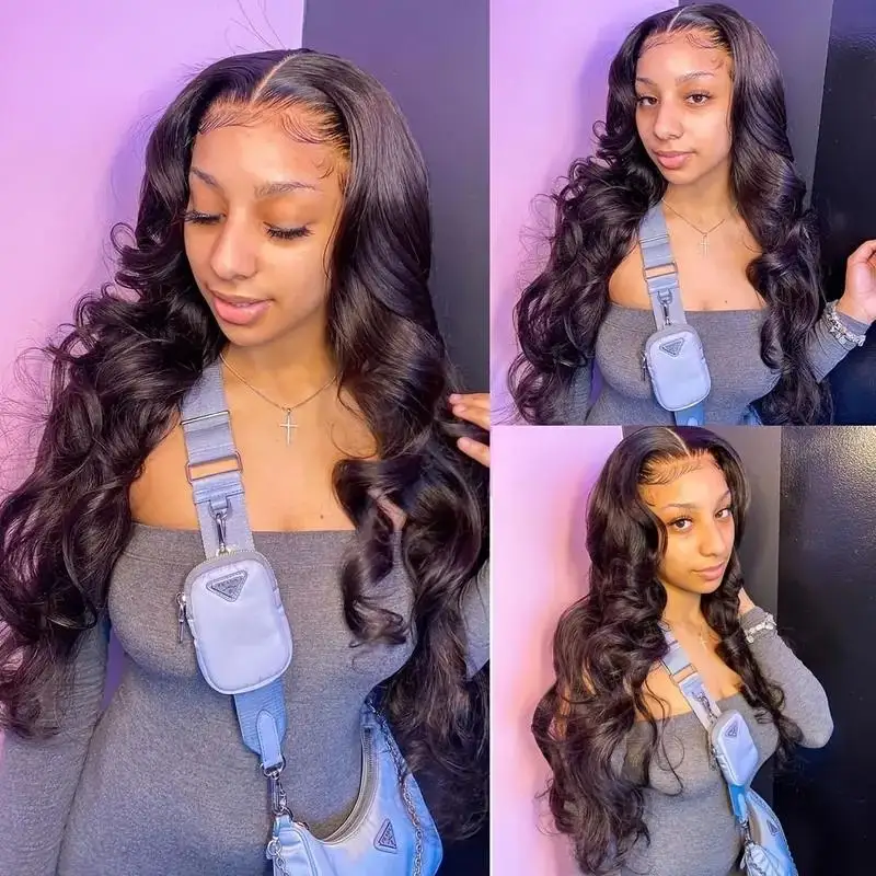 

13x4 Body Wave Lace Front Wigs Human Hair 180% Density HD Transparent Glueless Brazilian Wigs for Black Women 4x4 Frontal Lace