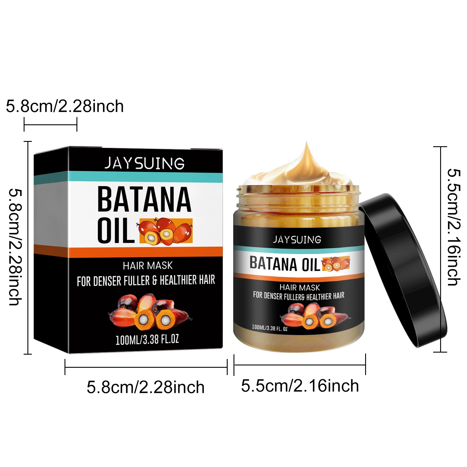 Jaysuing Batana Oil Hair Mask Nourishing Scalp Repair Damaged Hair Anti-frizzing Smoothing Moisturizing Thickening Hair Mask