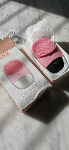 ANLAN Sonic Electric Facial Cleansing Brush Silicone Mini Face Cleaner Skin Massager Deep Pore Cleaning Face Cleansing Brush photo review