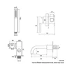 Bathtub Faucet Bathroom Shower Mixer Set Hot Cold 2 Way Diverter Shower Solid Brass With 150MM/210MM/260MM Bath Spout Mixing Kit 3