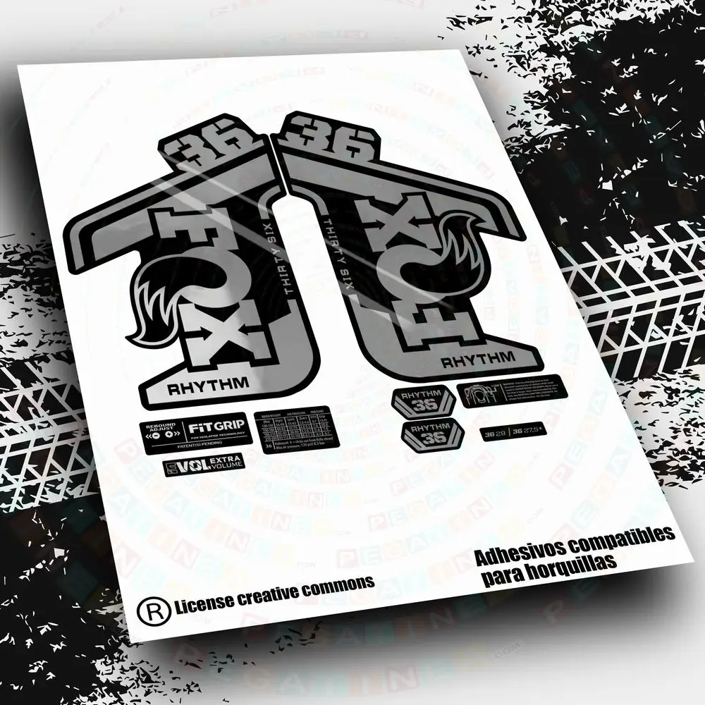 Adesivi Hairpin Fox 36 Rhythm 2021-22 Wp455 Accessori Ciclismo Mountain Vinilos Mtb Btt